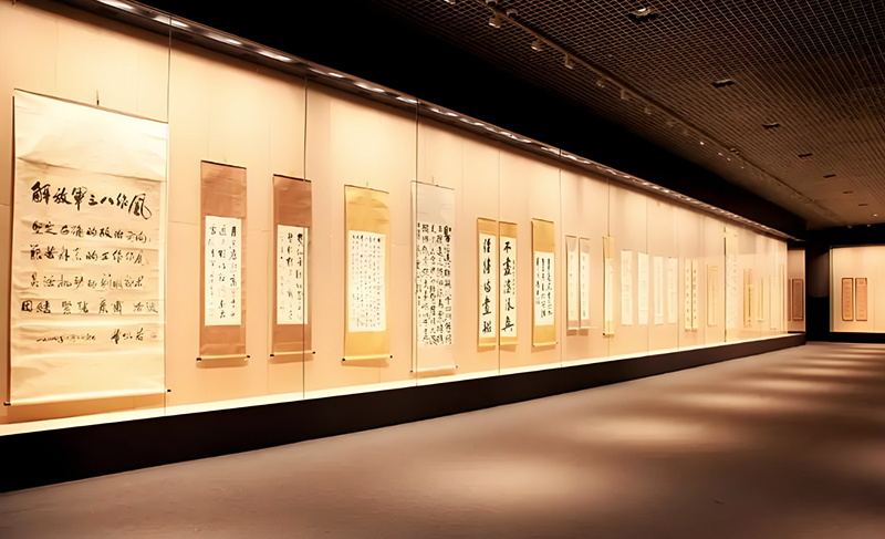 沿墙字画展示柜